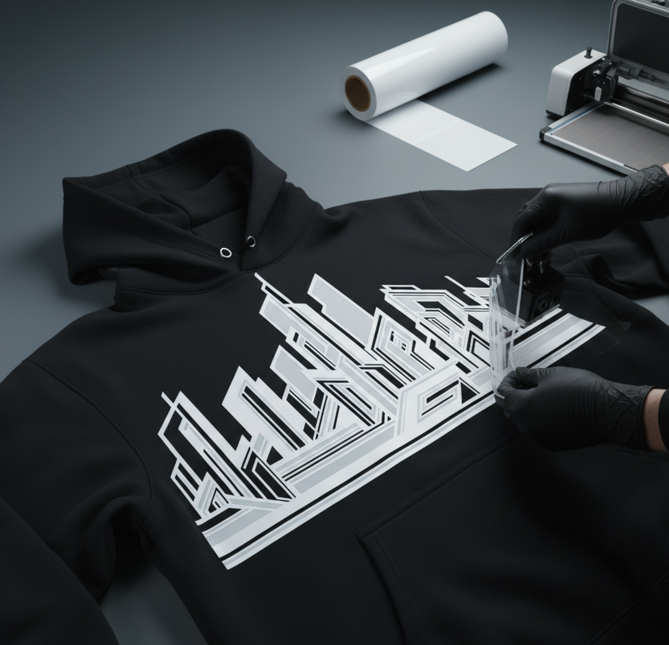 řezaná grafika na textil